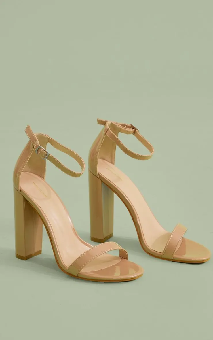 PrettyLittleThing High Heels*May Patent Block Heeled Sandals