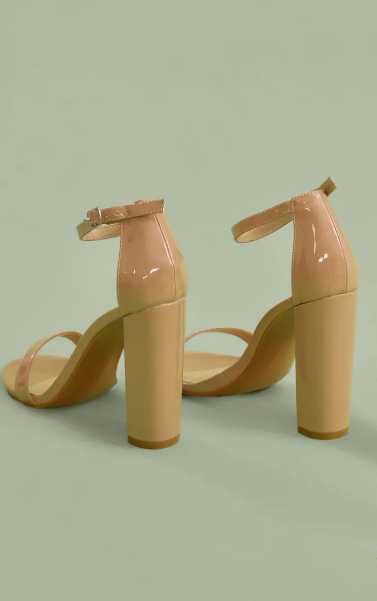 PrettyLittleThing High Heels*May Patent Block Heeled Sandals