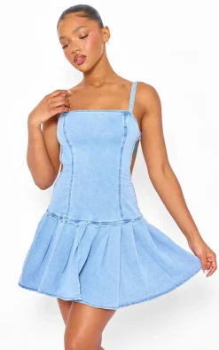 Cut Out Side Pleated Skirt Mini Dress-PrettyLittleThing Best