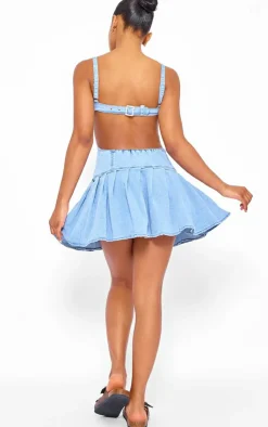 Cut Out Side Pleated Skirt Mini Dress-PrettyLittleThing Best