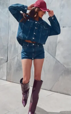 Mid Blue Wash Denim Hotpants