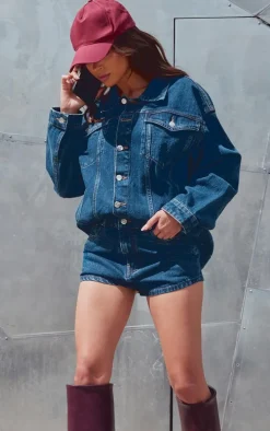 Mid Blue Wash Denim Hotpants