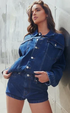 Mid Blue Wash Denim Hotpants