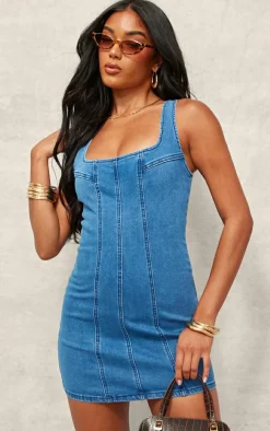Seam Detail Mini Dress-PrettyLittleThing Sale