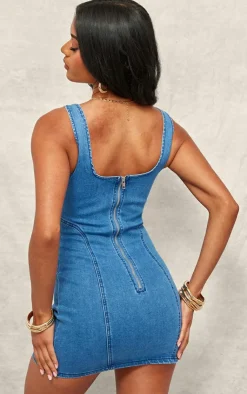 Seam Detail Mini Dress-PrettyLittleThing Sale