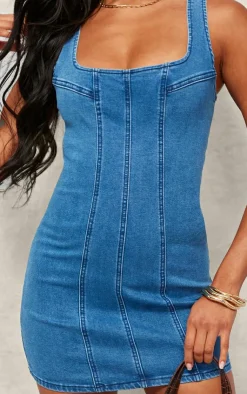 Seam Detail Mini Dress-PrettyLittleThing Sale