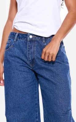 PrettyLittleThing Christmas Shop*Turn Up Hem Barrel Style Jeans