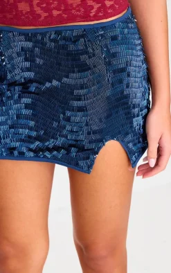 Beaded Sequin Mini Skirt-PrettyLittleThing New