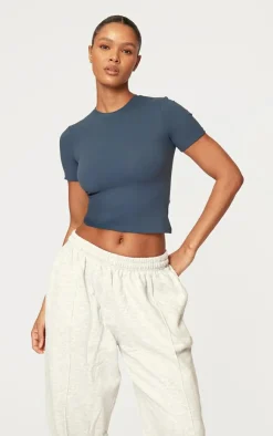 PrettyLittleThing Workout Tops*Sculpt Longline Short Sleeve Gym Top