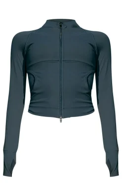 PrettyLittleThing Athletic Jackets*Sculpt Pocket Front Double Zip Up Jacket