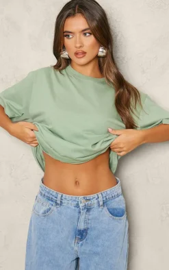 PrettyLittleThing T-Shirts*Vanilla Matcha Graphic Oversized T Shirt