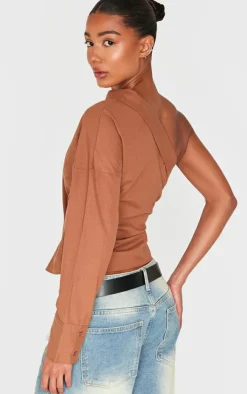 PrettyLittleThing Blouses*Asymmetric Cinched Blouse