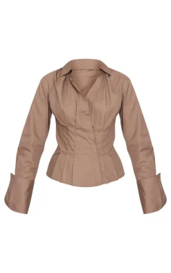 PrettyLittleThing Shirts*Asymmetric Cinched Shirt