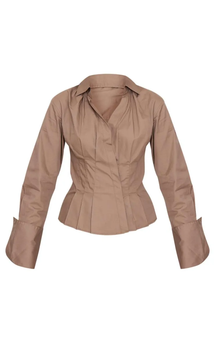 PrettyLittleThing Shirts*Asymmetric Cinched Shirt