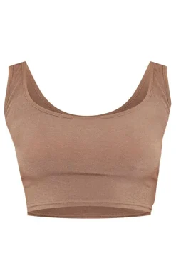 PrettyLittleThing Basic Tops*Basic Scoop Neck Crop Top