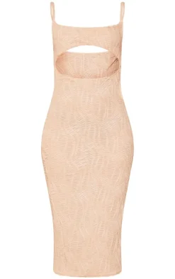 Crinkled Strappy Cut Out Waist Midi Dress-PrettyLittleThing Sale