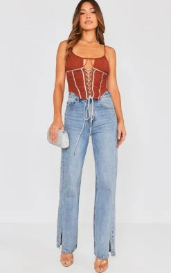 PrettyLittleThing Corsets*Diamond Lace Up Mesh Corset