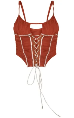 PrettyLittleThing Corsets*Diamond Lace Up Mesh Corset