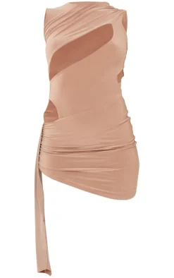 Extreme Cut Out Knot Detail Slinky Bodycon Dress-PrettyLittleThing Clearance