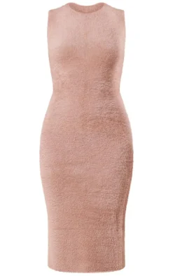 PrettyLittleThing Winter Dresses*Eyelash Knit Racer Midaxi Dress