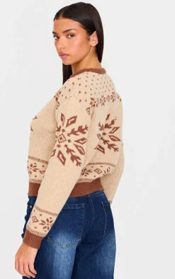 PrettyLittleThing Sweaters*Fairisle Printed Oversized Knitted Christmas Sweater
