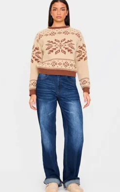 PrettyLittleThing Sweaters*Fairisle Printed Oversized Knitted Christmas Sweater