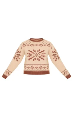 PrettyLittleThing Sweaters*Fairisle Printed Oversized Knitted Christmas Sweater