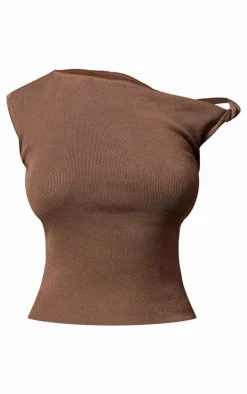PrettyLittleThing Knitted Tops*Fine Knit Twist Neck Vest Top