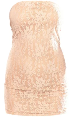 Lace Bandeau Mini Dress-PrettyLittleThing New