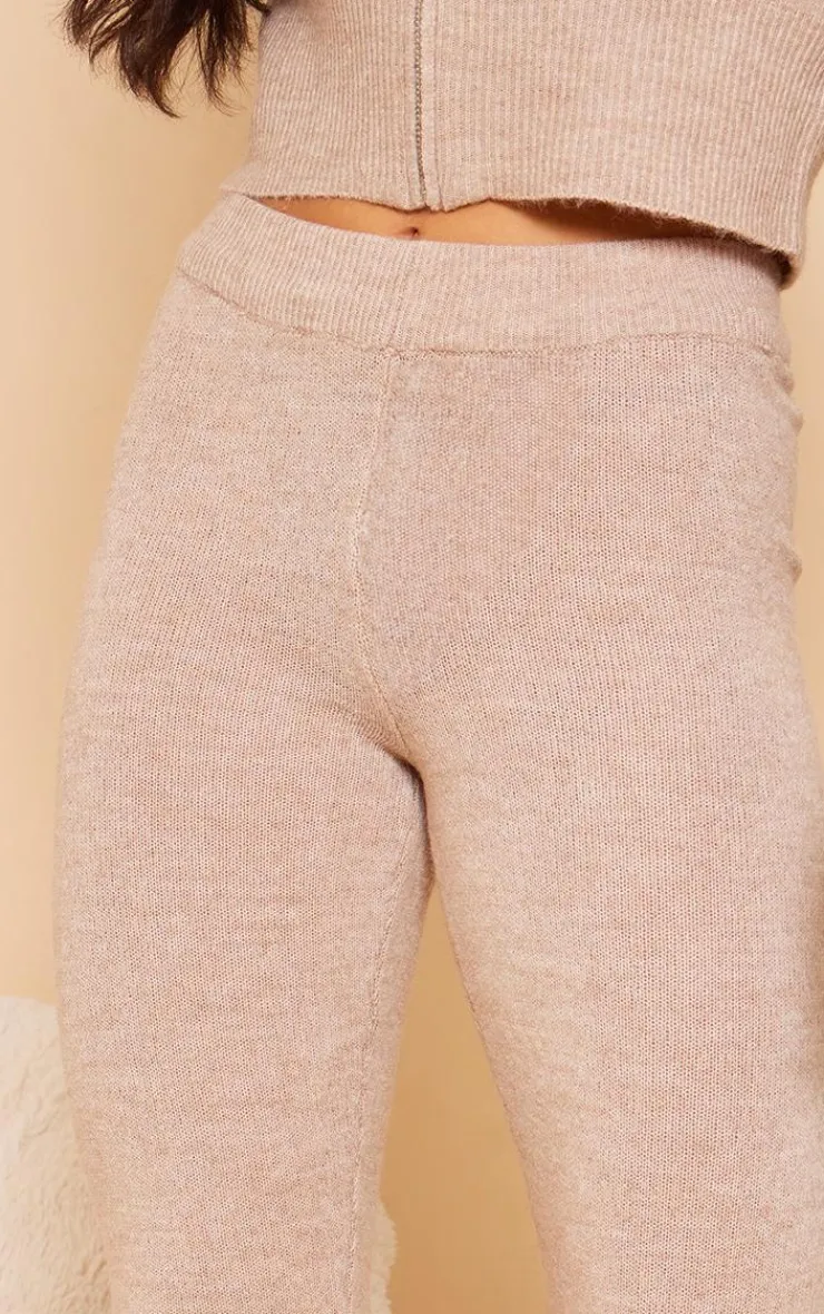 Best PrettyLittleThing Marl Knit Legging Mocha