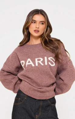 PrettyLittleThing Sweaters*Paris Jacquard Knitted Sweater