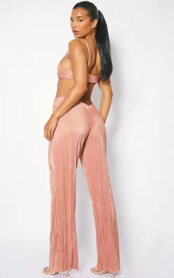 Plisse Knot Front Strappy Back Jumpsuit-PrettyLittleThing