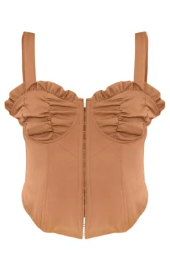 PrettyLittleThing Corsets*Ruched Bust Hook And Eye Corset