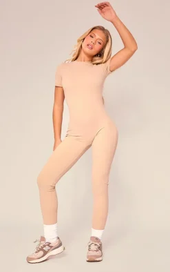 PrettyLittleThing Gym Wear*Sculpt Short Sleeved Unitard