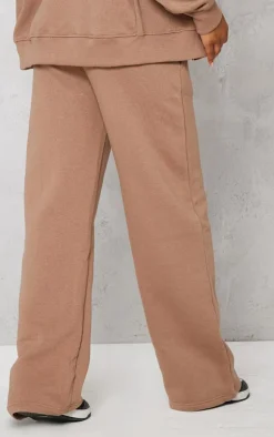 Outlet PrettyLittleThing Seam Detail Straight Leg Sweatpant Mocha