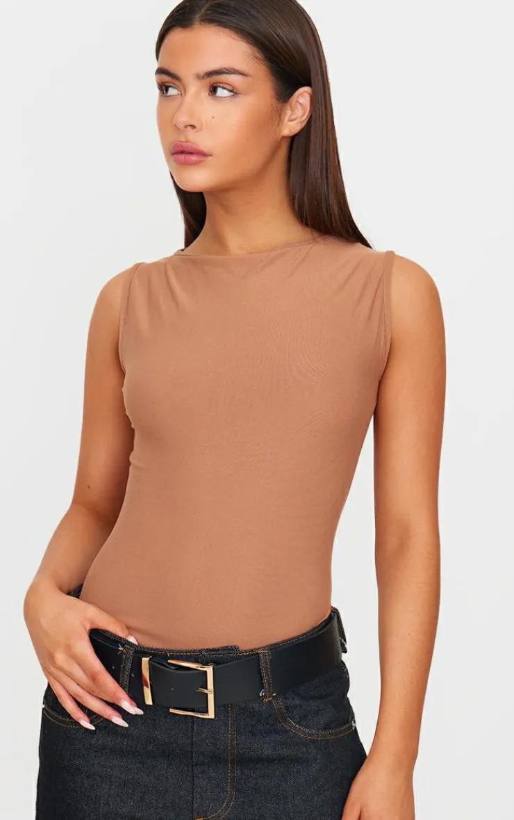PrettyLittleThing Sleeveless Tops*Soft Touch Boatneck Sleeveless Top