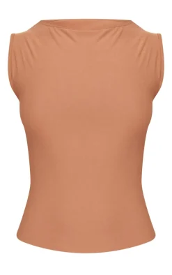 PrettyLittleThing Sleeveless Tops*Soft Touch Boatneck Sleeveless Top