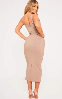 Stretch Woven Maxi Dress-PrettyLittleThing Discount