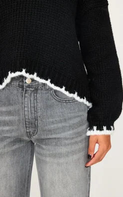 PrettyLittleThing Sweaters*Blanket Stitch Oversized Knit Sweater