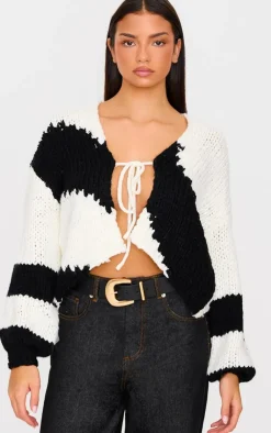PrettyLittleThing Cardigans*Chunky Knit Tie Front Cardigan