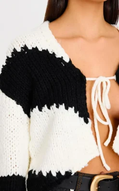 PrettyLittleThing Cardigans*Chunky Knit Tie Front Cardigan