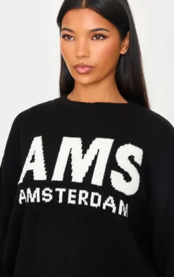PrettyLittleThing Sweaters*Graphic Soft Knit Oversized Sweater