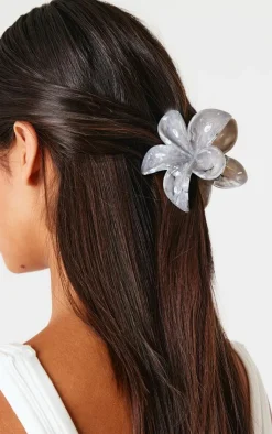 PrettyLittleThing Hair Accessories*Marble Flower Hair Claw