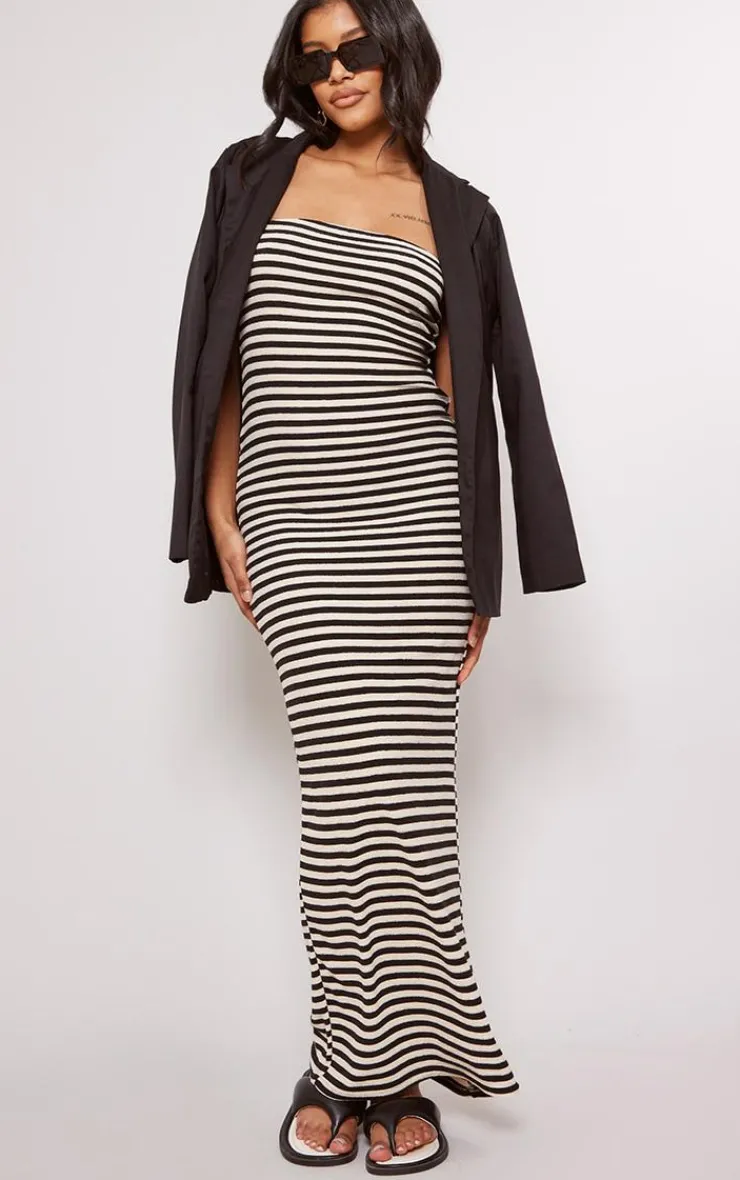 Stripe Towelling Maxi Dress-PrettyLittleThing Best