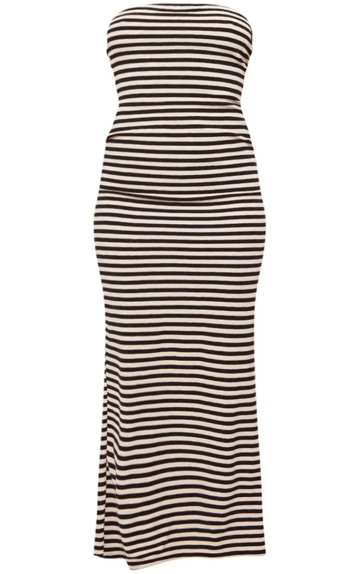 Stripe Towelling Maxi Dress-PrettyLittleThing Best