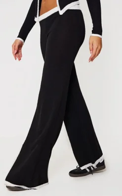 PrettyLittleThing Knitted Two Piece Sets*Towel Knitted Contrast Detail Pants