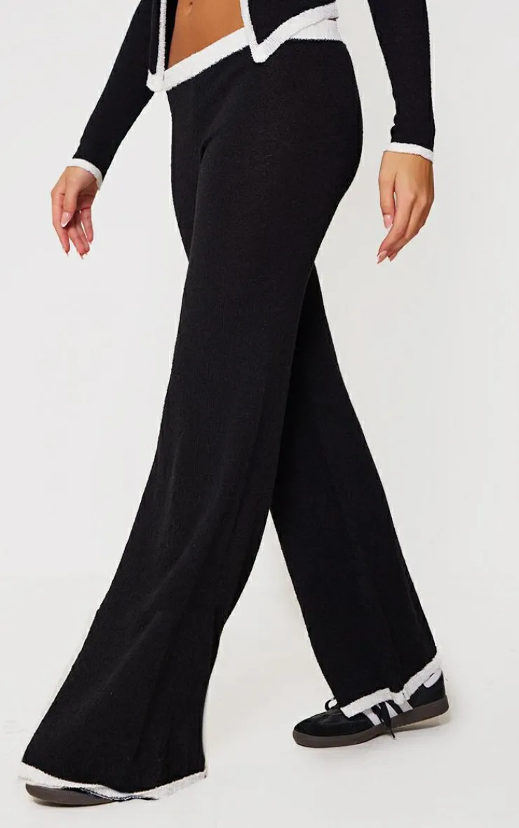 PrettyLittleThing Knitted Two Piece Sets*Towel Knitted Contrast Detail Pants