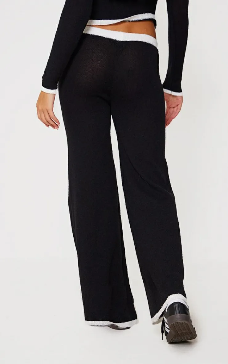 PrettyLittleThing Knitted Two Piece Sets*Towel Knitted Contrast Detail Pants