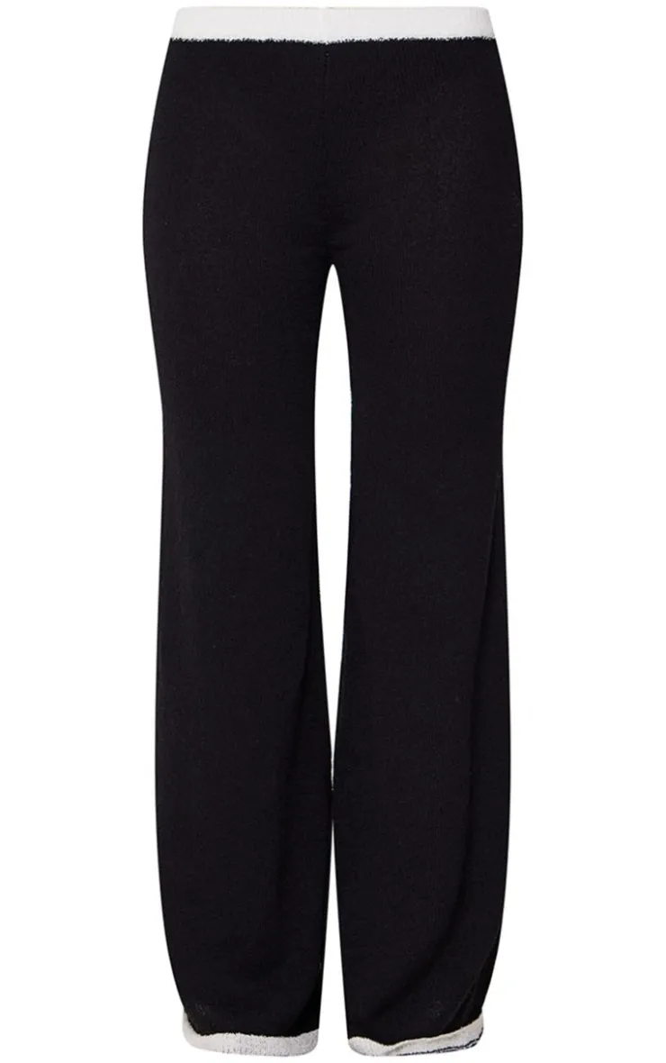PrettyLittleThing Knitted Two Piece Sets*Towel Knitted Contrast Detail Pants