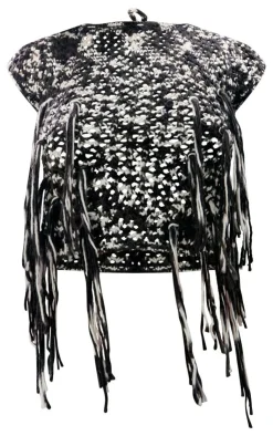 New PrettyLittleThing Twist Marl Knit Open Back Crop Top Monochrome